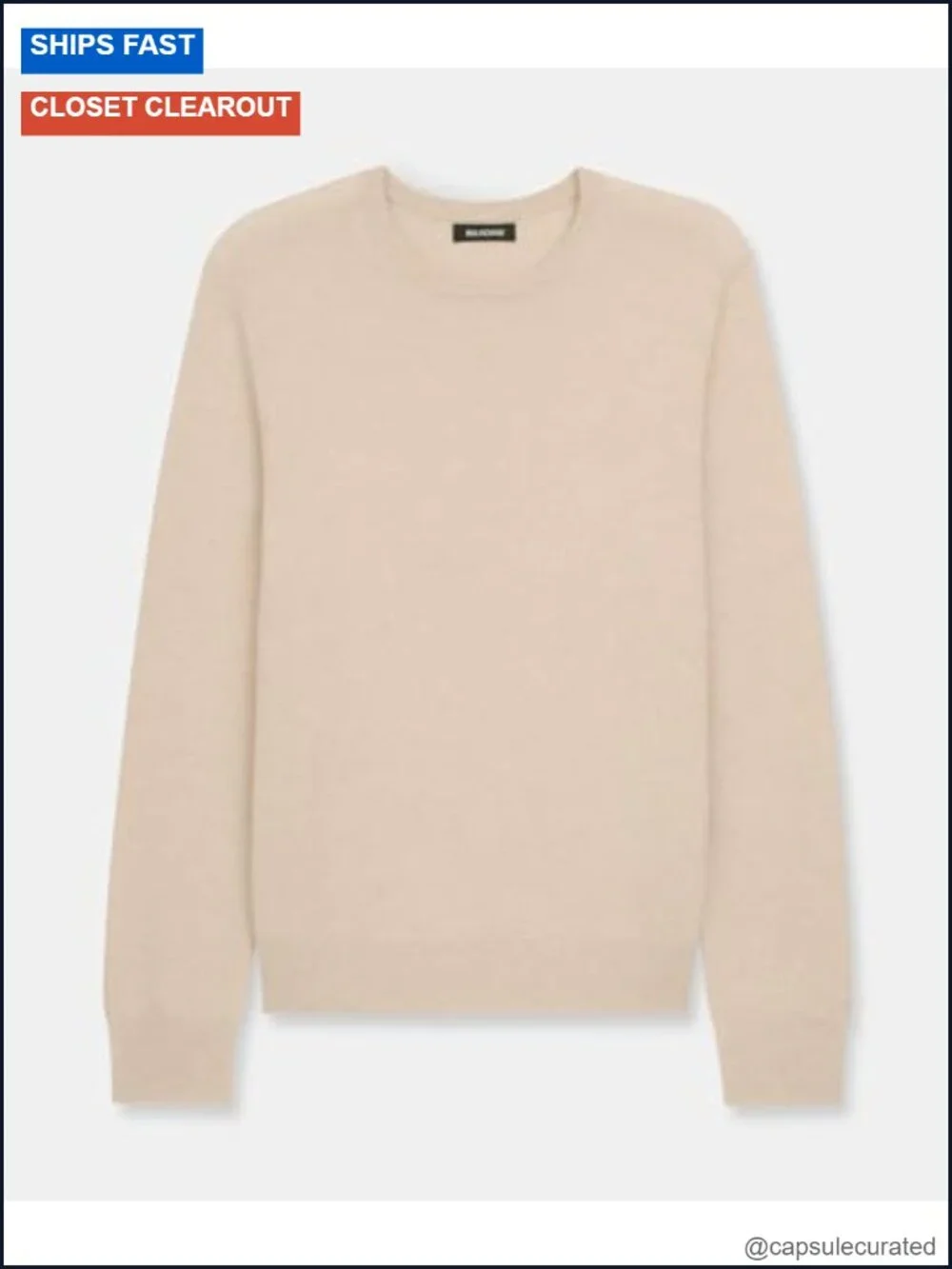 Cashmere Crewneck Sweater Pullover Classic Fit